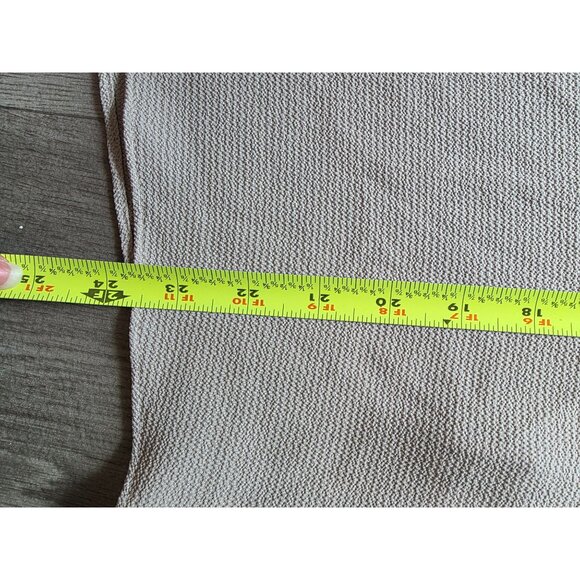 Calvin Klein XL Womens Blouse Beige Textured Short Sleeve V-Neck - Picture 6 of 8